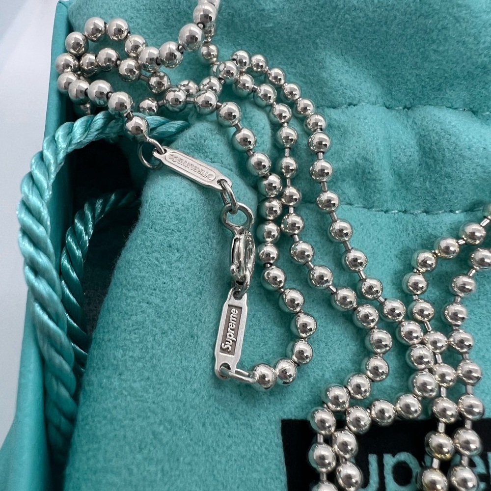 Tiffany x SUPREME Heart Necklace, Sterling Silver 24" Chain - Picture 7 of 7